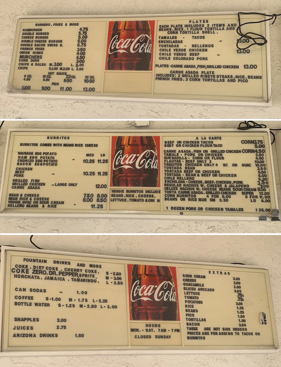 Corrales Mexican Food To Go Menu - Image 1